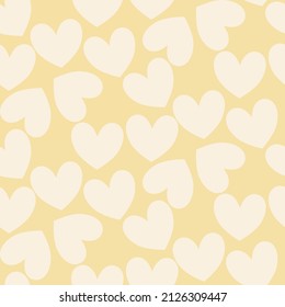 Vector seamless love symbol half-drop pattern, with stylish hearts  