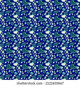 Vector seamless love symbol pattern, with stylish hearts