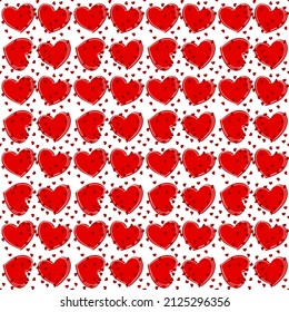 Vector seamless love symbol pattern, with stylish hearts