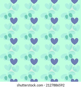 Vector seamless love symbol pattern, with stylish hearts