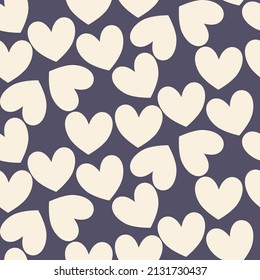 Vector seamless love symbol pattern, with stylish hearts and letter