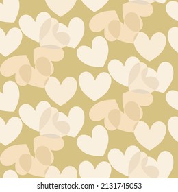 Vector seamless love symbol pattern, with stylish hearts