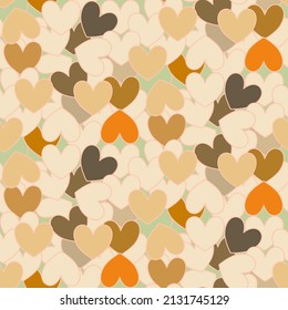 Vector seamless love symbol pattern, with stylish hearts
