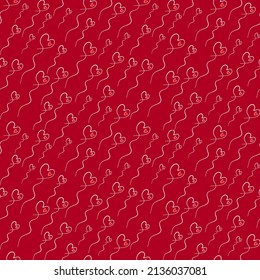 Vector seamless love symbol pattern, with stylish hearts
