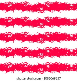Vector Seamless Magenta Stripes on White Background, Background Template.