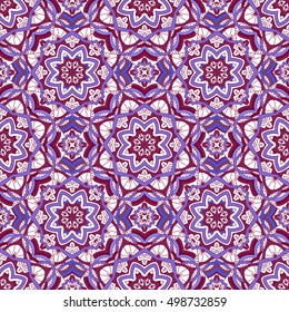 Vector seamless mandala pattern. Surface pattern design. Fabric print. Ethnic, tribal, indian, islam,arabic motifs. Hand drawn romany background. Boho style.