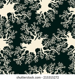 Vector seamless marine pattern.Background with sea corals.