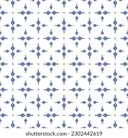 Vector. Seamless mediterranean geometric pattern in patchwork style. Talavera template. Portuguese Azulejo. Turkish decoration. Moroccan mosaic. Spanish porcelain. Ceramic dishes, folk ornament.