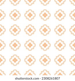 Vector. Seamless mediterranean geometric pattern, ornamental swatches. Talavera template. Portuguese Azulejo. Turkish decoration. Moroccan mosaic. Spanish porcelain. Ceramic dishes, folk ornament.