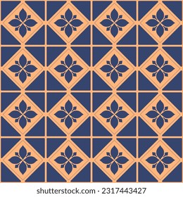 Vector. Seamless mediterranean geometric pattern, ornamental swatches. Talavera template. Portuguese Azulejo. Turkish decoration. Moroccan mosaic. Spanish porcelain. Ceramic dishes, folk ornament.