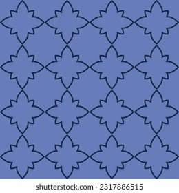Vector. Seamless mediterranean geometric pattern, ornamental swatches. Talavera template. Portuguese Azulejo. Turkish decoration. Moroccan mosaic. Spanish porcelain. Ceramic dishes, folk ornament.