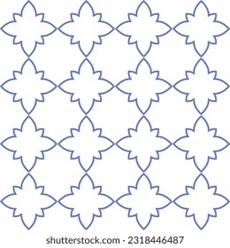 Vector. Seamless mediterranean geometric pattern, ornamental swatches. Talavera template. Portuguese Azulejo. Turkish decoration. Moroccan mosaic. Spanish porcelain. Ceramic dishes, folk ornament.