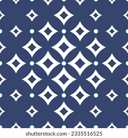 Vector. Seamless mediterranean geometric pattern, ornamental swatches. Talavera template. Portuguese Azulejo. Turkish decoration. Moroccan mosaic. Spanish porcelain. Ceramic dishes, folk ornament.