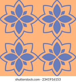 Vector. Seamless mediterranean geometric pattern, ornamental swatches. Talavera template. Portuguese Azulejo. Turkish decoration. Moroccan mosaic. Spanish porcelain. Ceramic dishes, folk ornament.