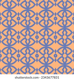 Vector. Seamless mediterranean geometric pattern, ornamental swatches. Talavera template. Portuguese Azulejo. Turkish decoration. Moroccan mosaic. Spanish porcelain. Ceramic dishes, folk ornament.