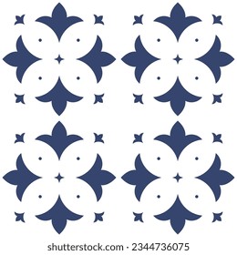 Vector. Seamless mediterranean geometric pattern, ornamental swatches. Talavera template. Portuguese Azulejo. Turkish decoration. Moroccan mosaic. Spanish porcelain. Ceramic dishes, folk ornament.