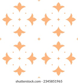 Vector. Seamless mediterranean geometric pattern, ornamental swatches. Talavera template. Portuguese Azulejo. Turkish decoration. Moroccan mosaic. Spanish porcelain. Ceramic dishes, folk ornament.