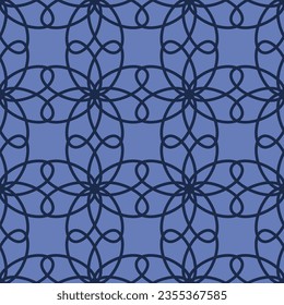 Vector. Seamless mediterranean geometric pattern, ornamental swatches. Talavera template. Portuguese Azulejo. Turkish decoration. Moroccan mosaic. Spanish porcelain. Ceramic dishes, folk ornament.