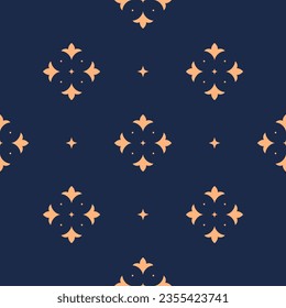 Vector. Seamless mediterranean geometric pattern, ornamental swatches. Talavera template. Portuguese Azulejo. Turkish decoration. Moroccan mosaic. Spanish porcelain. Ceramic dishes, folk ornament.