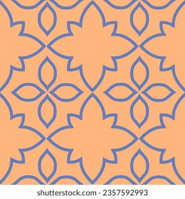 Vector. Seamless mediterranean geometric pattern, ornamental swatches. Talavera template. Portuguese Azulejo. Turkish decoration. Moroccan mosaic. Spanish porcelain. Ceramic dishes, folk ornament.
