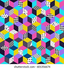 vector seamless Memphis