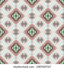 Vector Seamless Mexican Background. Ethnic Pattern. 