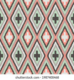 Vector Seamless Mexican Background. Ethnic Pattern. 