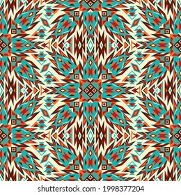 Vector Seamless  Mexican  Geometric Pattern. Ethnic Background