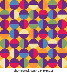 Vector seamless mid century absctract geometric pattern.