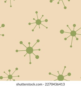 Vector seamless mid century absctract geometric pattern. Space retro design.