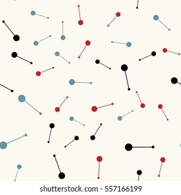 Vector seamless mid century absctract geometric pattern. Space retro design.