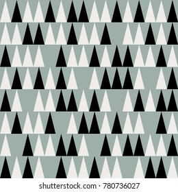 Vector seamless mid century absctract geometric pattern. Polygonal retro design.