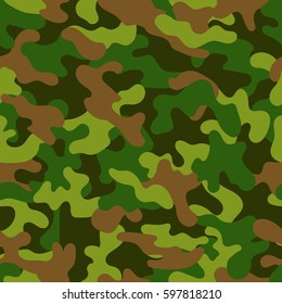 Vektornahtlose militärische Tarnung Muster. Nahtlose Vektorgrafik, abstrakter Hintergrund