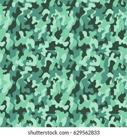 Vector seamless military camouflage pattern. Seamless vector abstract background