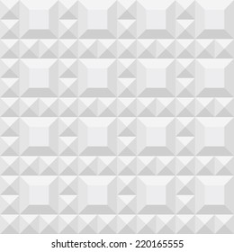 vector seamless minimalism background with gray thick square pyramid 3D. eps10