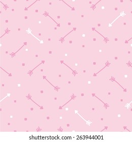 vector seamless minimalistic cute aroows print with small rectangular