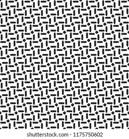 Vector seamless models. Modern stylish texture. Composition from regularly repeating geometrical element. Monochrome, simple. Vector illustrations.