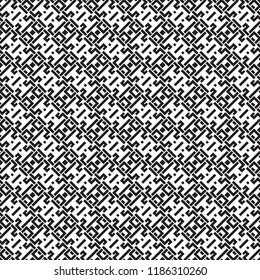 Vector seamless models. Modern stylish texture. Composition from regularly repeating geometrical element. Monochrome, simple. Vector illustrations.