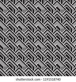 Vector seamless models. Modern stylish texture. Composition from regularly repeating geometrical element. Monochrome, simple. Vector illustrations.