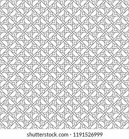 Vector seamless models. Modern stylish texture. Composition from regularly repeating geometrical element. Monochrome, simple. Vector illustrations.