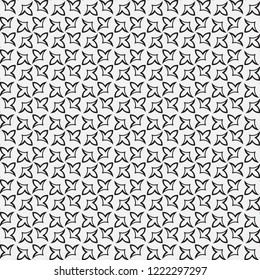 Vector seamless models. Modern stylish texture. Composition from regularly repeating geometrical element. Monochrome, simple. Vector illustrations.