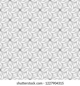 Vector seamless models. Modern stylish texture. Composition from regularly repeating geometrical element. Monochrome, simple. Vector illustrations.