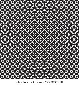 Vector seamless models. Modern stylish texture. Composition from regularly repeating geometrical element. Monochrome, simple. Vector illustrations.