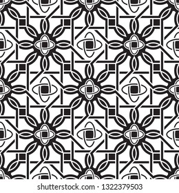 Vector seamless models. Modern stylish texture. Composition from regularly repeating geometrical element. Monochrome, simple. Vector illustrations.