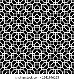 Vector seamless models. Modern stylish texture. Composition from regularly repeating geometrical element. Monochrome, simple. Vector illustrations.