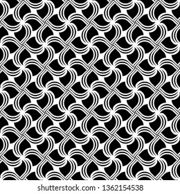 Vector seamless models. Modern stylish texture. Composition from regularly repeating geometrical element. Monochrome, simple. Vector illustrations.