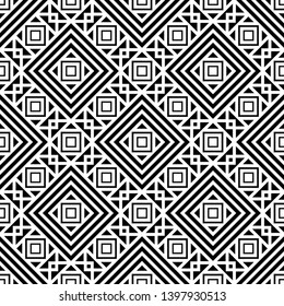 Vector seamless models. Modern stylish texture. Composition from regularly repeating geometrical element. Monochrome, simple. Vector illustrations.