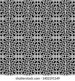 Vector seamless models. Modern stylish texture. Composition from regularly repeating geometrical element. Monochrome, simple. Vector illustrations.