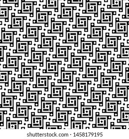 Vector seamless models. Modern stylish texture. Composition from regularly repeating geometrical element. Monochrome, simple. Vector illustrations.