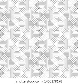 Vector seamless models. Modern stylish texture. Composition from regularly repeating geometrical element. Monochrome, simple. Vector illustrations.